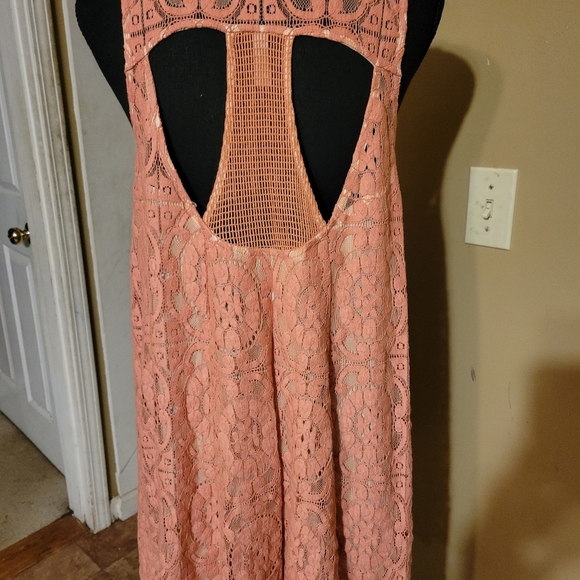 Free People Mauve Lace Slip on Dress - Picture 6 of 10